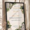 Mughal Garden Pavilion Nikkah Certificate in fancy black frame