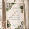 Mughal Garden Pavilion Nikkah Certificate in fancy off white frame