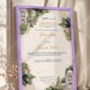 Mughal Garden Pavilion Nikkah Certificate in deep purple frame