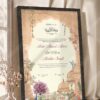 Mughal Heritage Sandstone Nikkah Certificate in fancy black frame