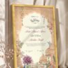 Mughal Heritage Sandstone Nikkah Certificate in fancy golden frame
