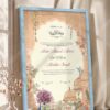 Mughal Heritage Sandstone Nikkah Certificate in modern ice blue frame