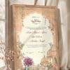 Mughal Heritage Sandstone Nikkah Certificate in natural oak wood frame