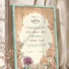 Mughal Heritage Sandstone Nikkah Certificate in soft sea green frame