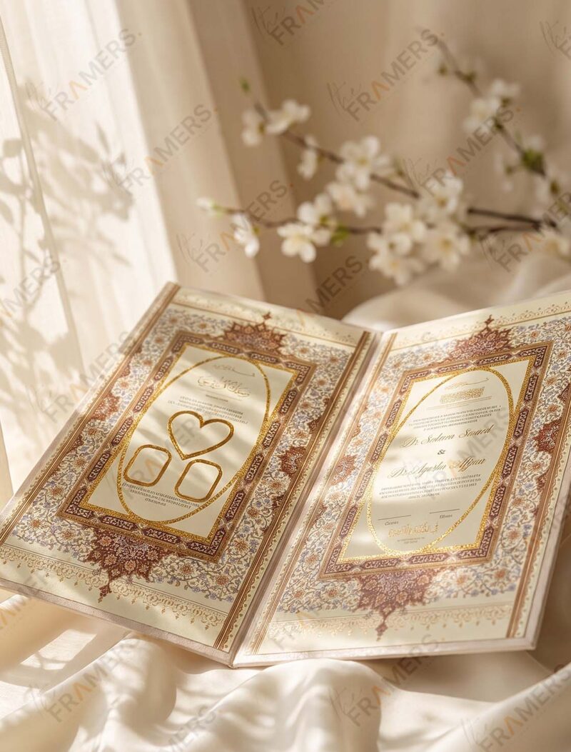 Persian Illuminated Nikkah Booklet, side view