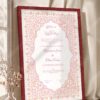 Pink Floral Islamic Nikkah Certificate in royal cherry frame