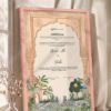 Sandstone Mughal Arch Garden Nikkah Certificate in soft peach pink frame