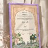 Sandstone Mughal Arch Garden Nikkah Certificate in deep purple frame