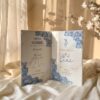 Sapphire Blue Floral Nikkah Booklet, side view