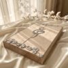 Keepsake box with crystal details and initial for the Silver Crystal Nikkah Frame with Blush Pink Florals