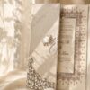 Silver Grey Velvet Nikkah Booklet, angled view
