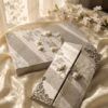 Silver Grey Velvet Nikkah Booklet, another view