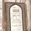 Tan Andalusian Star Mosaic Nikkah Certificate in brown frame