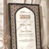 Tan Andalusian Star Mosaic Nikkah Certificate in fancy black frame