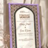 Tan Andalusian Star Mosaic Nikkah Certificate in purple frame