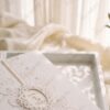 White Lace Velvet Nikkah Booklet, another view