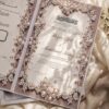 White Lace Velvet Nikkah Booklet, second angle