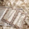 White Lace Velvet Nikkah Booklet, third angle
