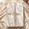 White Velvet Gatefold Nikkah Booklet, second angle
